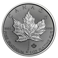 Random Date $50 1oz. .9995 Pure Platinum Maple Leaf (TAX Exempt) NO CREDIT CARDS or PAYPAL - Lightly Scratched