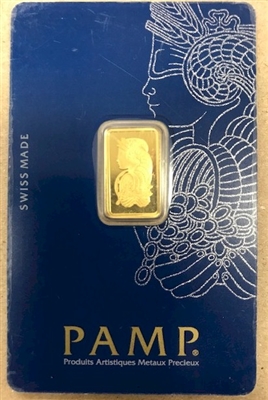 Pamp Suisse 2.5g .999 Gold Bar in Original Package (No Tax) - Package Lightly Scratched