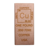 Elemental 1 Pound .999 Fine Copper Bar