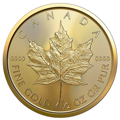 SALE! 2021 Canada $20 1/2oz 9999 Gold Maple Leaf (No Tax) No CREDIT CARD OR PAYPAL (Very Light Scuffing)