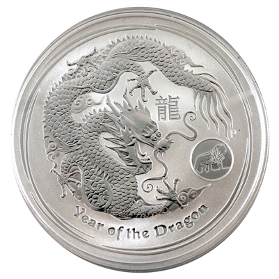 2012 Australia $1 Year of the Dragon w/ Lion Privy 1oz. Silver (No Tax) Spot, see text