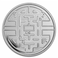 2023 Niue $5 Pac-Manâ„¢ Circular Maze 2oz  Silver (No Tax) Scratched Capsule