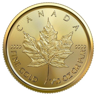 2021 Canada $5 1/10oz 9999 Gold Maple Leaf (TAX Exempt)