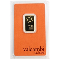 Valcambi Suisse 5g .9999 Gold Bar in Original Package (No Tax)