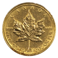 1990 Canada $5 1/10oz. .9999 Gold Maple Leaf (No Tax) Impaired