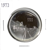 1973 Cobalt, ON, 70th Ann. .999 Silver Medal (No Tax) May have scratches/light toning