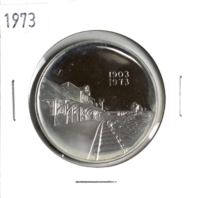 1973 Cobalt, ON, 70th Ann. .999 Silver Medal (No Tax) May have scratches/light toning