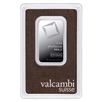 Valcambi Suisse 1oz. .9995 Pure Platinum Bar Sealed (TAX Exempt) NO CREDIT CARDS or PAYPAL