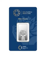 MMTC-PAMP Lotus 10g 999.9 Fine Silver Bar (No Tax) Scratched Package