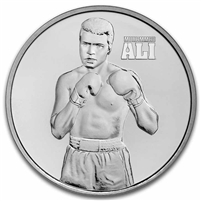 2023 Niue $2 Muhammad Ali 1oz. .999 Silver Coin (No Tax) Capsule Scratched