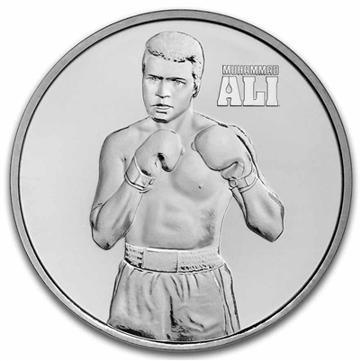 2023 Niue $2 Muhammad Ali 1oz. .999 Silver Coin (No Tax) Capsule Scratched