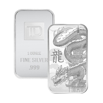 TD Bank Dragon Bar V2 1oz .999 Silver (No Tax) Scratches