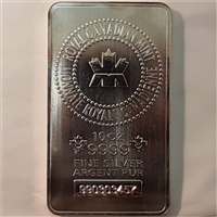 RCM 10oz. 9999 Fine Silver Bar (TAX Exempt) Unsealed/Lightly Toned