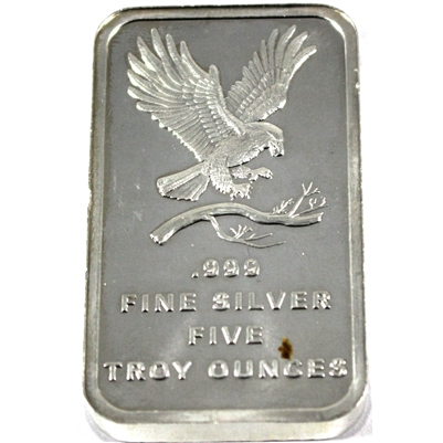 SilverTowne Eagle Design 5oz .999 Silver Bar (No Tax)