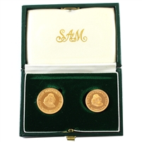 South Africa 1981 2-coin Gold Proof Set in Original Case (Issues)