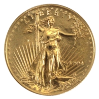 1994 USA $5 Gold Eagle (1/10oz. Gold Content) Spot, capsule scuffed