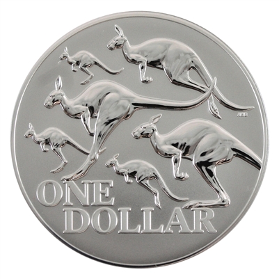 2020 Australia $1 Red Kangaroo Frosted 1oz. .999 Silver (No Tax) Light spots