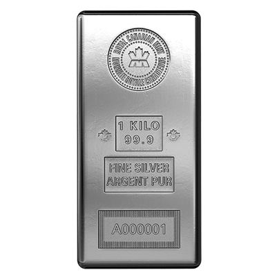 Royal Canadian Mint Kilo 99.9 Silver Bar (No Tax)