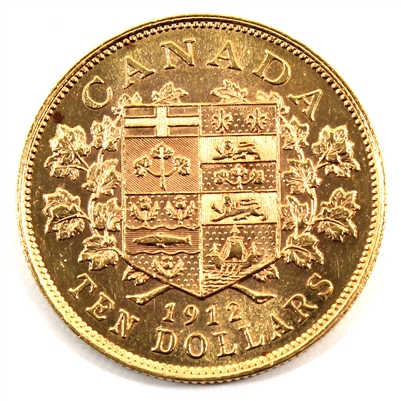 1912 Canada $10 Gold AU-UNC (AU-55) $