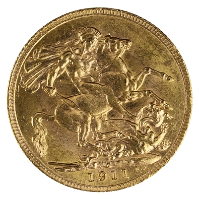 1911C Canada Gold Sovereign Uncirculated (MS-60)