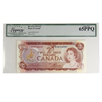 BC-47a 1974 Canada $2 Lawson-Bouey, Two Letter, BV Legacy Certified GUNC-65 PPQ
