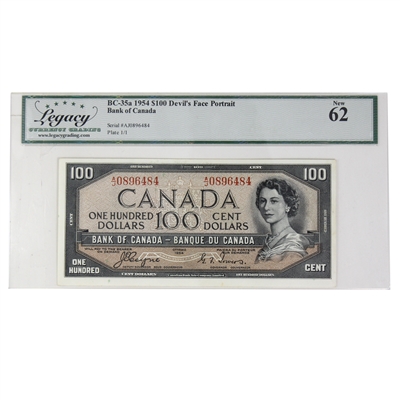 BC-35a 1954 Canada $100 Coyne-Towers, Devil's Face, A/J Legacy Certified CUNC-62