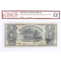 DC-13a 1898 Dominion $1 Various-Courtney, Inward 1s, Series B, Check B, BCS Cert. F-12