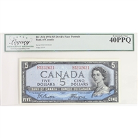 BC-31b 1954 Canada $5 Beattie-Coyne, Devil's Face, E/C, Legacy Certified EF-40 PPQ