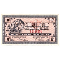 G6-B-B 1968 Canadian Tire Coupon 10 Cents Almost Uncirculated (Tear)