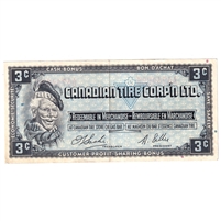 S1-A-A 1961 Canadian Tire Coupon 3 Cents Extra Fine