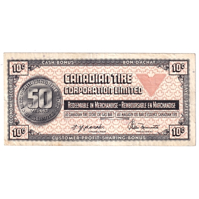 S2-C-T 1972 Canadian Tire Coupon 10 Cents Very Fine
