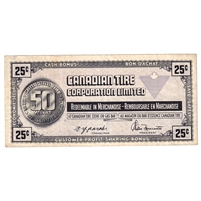S3-D-U 1972 Canadian Tire Coupon 25 Cents Extra Fine