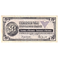 S3-D-U 1972 Canadian Tire Coupon 25 Cents VF-EF