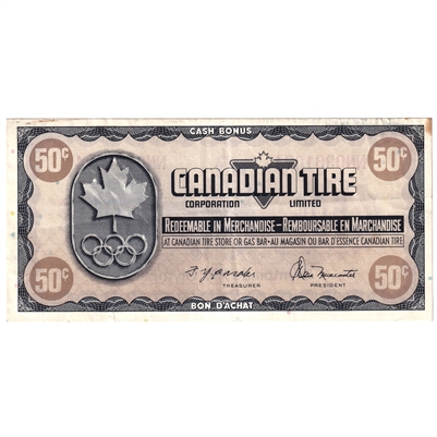 S5-E-NN 1976 Canadian Tire Coupon 50 Cents VF-EF (Stain)