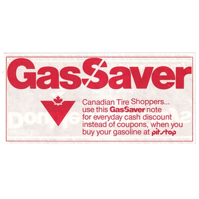 GS-PS-2Wa Canadian Tire Gas Saver Uncirculated