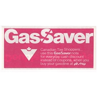 GS-PS-1Ra Canadian Tire Gas Saver Without Store Uncirculated