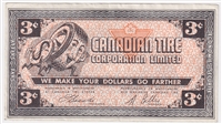 G2-C2 No Mor Power 1962 Canadian Tire Coupon 3 Cents Almost Uncirculated
