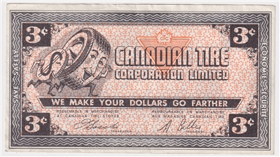 G2-C2 No Mor Power 1962 Canadian Tire Coupon 3 Cents Almost Uncirculated