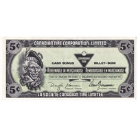 S10-B-A 1989 Canadian Tire Coupon 5 Cents Almost Uncirculated