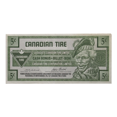S17-Ba1-90 Replacement 1992 Canadian Tire Coupon 5 Cents VF-EF