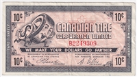G6-B-B 1968 Canadian Tire Coupon 10 Cents Very Fine
