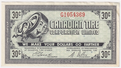 G7-F-G3 Bold 30 1972 Canadian Tire Coupon 30 Cents Extra Fine