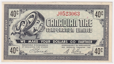 G7-H-J 1972 Canadian Tire Coupon 40 Cents Extra Fine