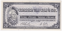 S1-D-D 1961 Canadian Tire Coupon 25 Cents Uncirculated