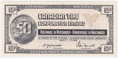 S2-E-V 1972 Canadian Tire Coupon 50 Cents Uncirculated