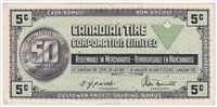 S3-B-S 1972 Canadian Tire Coupon 5 Cents Extra Fine