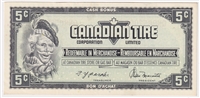 S4-B-QN 1974 Canadian Tire Coupon 5 Cents Uncirculated
