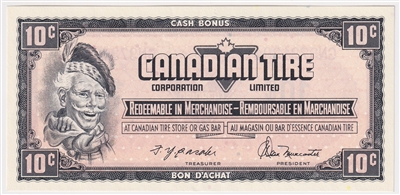 S4-C-GN 1974 Canadian Tire Coupon 10 Cents Almost Uncirculated