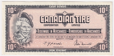 S4-C-PN 1974 Canadian Tire Coupon 10 Cents Almost Uncirculated