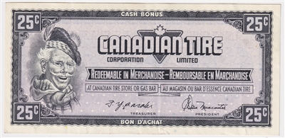 S4-D-DN 1974 Canadian Tire Coupon 25 Cents Extra Fine
